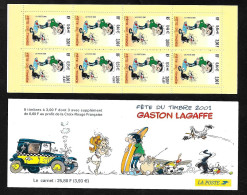 Carnet Journée Du Timbre 2001 BC3370a Gaston Lagaffe  Neufs * * B/TB Jamais Plié  Soldé  Au Prix De La Poste En 2001 - Dia Del Sello