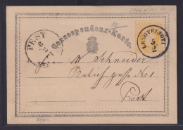 Österreich Ganzsache 2 Kreuzer Gelb K1 LENGYELTOTI Ungarn N. Pest Kaiserreich - Lettres & Documents