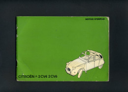 AUTOMOBILE - NOTICE CITROEN 2 CV4 - 2CV6 - AVRIL 1975 - Auto