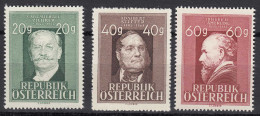 Österreich - Austria Mi. 855-857 * Ungebraucht Ziehrer/Stifter/Amerling  (17838 - Autres & Non Classés