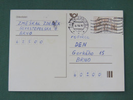 Czech Republic 1997 Stationery Postcard 4 Kcs "Prague 1998" Sent Locally - Briefe U. Dokumente