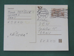 Czech Republic 1997 Stationery Postcard 4 Kcs "Prague 1998" Sent Locally - Cartas & Documentos