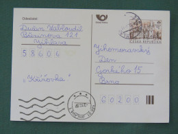 Czech Republic 1997 Stationery Postcard 4 Kcs "Prague 1998" Sent Locally - Cartas & Documentos