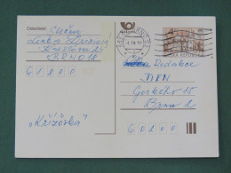 Czech Republic 1997 Stationery Postcard 4 Kcs "Prague 1998" Sent Locally - Brieven En Documenten