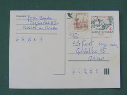 Czech Republic 1997 Stationery Postcard 3 + 1 Kcs Sent Locally From Rosier Bro, Machine Franking - Covers & Documents