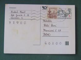 Czech Republic 1997 Stationery Postcard 3 + 1 Kcs Sent Locally - Lettres & Documents