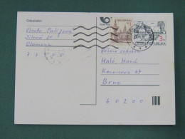 Czech Republic 1997 Stationery Postcard 3 + 1 Kcs Sent Locally - Lettres & Documents