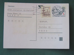 Czech Republic 1997 Stationery Postcard 3 + 1 Kcs Sent Locally - Lettres & Documents