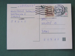 Czech Republic 1997 Stationery Postcard 3 + 1 Kcs Sent Locally - Lettres & Documents