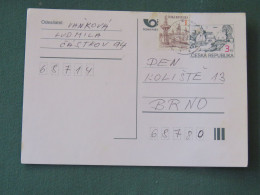 Czech Republic 1997 Stationery Postcard 3 + 1 Kcs Sent Locally - Storia Postale