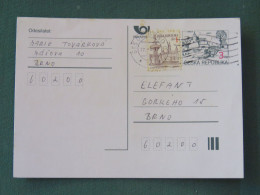 Czech Republic 1997 Stationery Postcard 3 + 1 Kcs Sent Locally - Briefe U. Dokumente