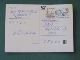 Czech Republic 1997 Stationery Postcard 3 + 1 Kcs Sent Locally - Lettres & Documents