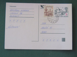 Czech Republic 1997 Stationery Postcard 3 + 1 Kcs Sent Locally - Cartas & Documentos