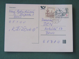 Czech Republic 1997 Stationery Postcard 3 + 1 Kcs Sent Locally - Covers & Documents