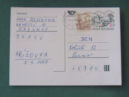 Czech Republic 1997 Stationery Postcard 3 + 1 Kcs Sent Locally - Lettres & Documents