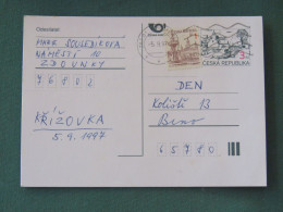 Czech Republic 1997 Stationery Postcard 3 + 1 Kcs Sent Locally - Cartas & Documentos