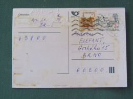 Czech Republic 1997 Stationery Postcard 3 + 1 Kcs Sent Locally - Covers & Documents