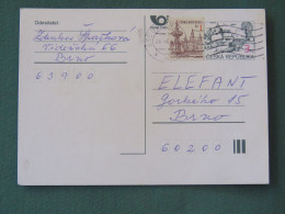 Czech Republic 1997 Stationery Postcard 3 + 1 Kcs Sent Locally - Lettres & Documents