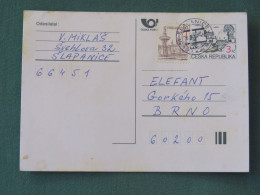 Czech Republic 1997 Stationery Postcard 3 + 1 Kcs Sent Locally - Covers & Documents