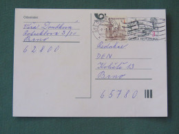 Czech Republic 1997 Stationery Postcard 3 + 1 Kcs Sent Locally - Storia Postale