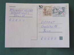 Czech Republic 1997 Stationery Postcard 3 + 1 Kcs Sent Locally - Covers & Documents