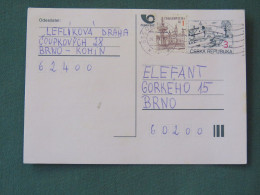 Czech Republic 1997 Stationery Postcard 3 + 1 Kcs Sent Locally - Cartas & Documentos