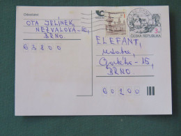 Czech Republic 1997 Stationery Postcard 3 + 1 Kcs Sent Locally - Cartas & Documentos