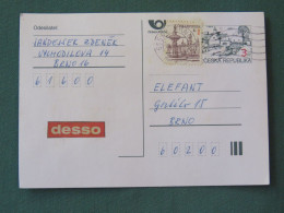 Czech Republic 1997 Stationery Postcard 3 + 1 Kcs Sent Locally - Covers & Documents