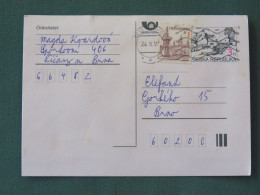 Czech Republic 1997 Stationery Postcard 3 + 1 Kcs Sent Locally - Covers & Documents