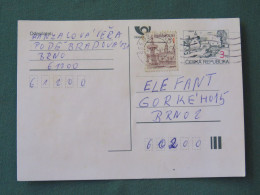 Czech Republic 1997 Stationery Postcard 3 + 1 Kcs Sent Locally - Covers & Documents