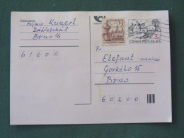 Czech Republic 1997 Stationery Postcard 3 + 1 Kcs Sent Locally - Lettres & Documents