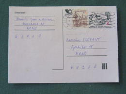 Czech Republic 1997 Stationery Postcard 3 + 1 Kcs Sent Locally - Covers & Documents