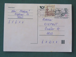 Czech Republic 1997 Stationery Postcard 3 + 1 Kcs Sent Locally - Brieven En Documenten