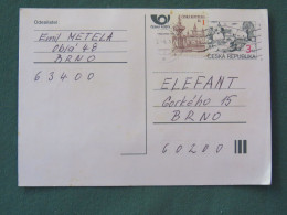 Czech Republic 1997 Stationery Postcard 3 + 1 Kcs Sent Locally - Cartas & Documentos