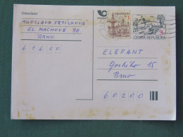Czech Republic 1997 Stationery Postcard 3 + 1 Kcs Sent Locally - Lettres & Documents