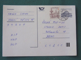 Czech Republic 1997 Stationery Postcard Hora Rip Mountain Sent Locally - Brieven En Documenten