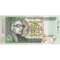 Maurice, 200 Rupees, 2007, KM:57b, NEUF - Mauricio