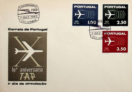 1963 Portugal 10º Aniversário Da TAP - FDC