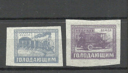 RUSSIA Russland 1922 Michel 192 - 193 Transport Hungerhilfe Famine Relief Train Eisenbahn (*) Mint No Gum/ohne Gummi - Nuovi