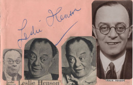 Leslie Henson Old Comedian John Watt Double Hand Signed Autograph - Attori E Comici 