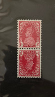 British India 1936 KG VI 1anna Tete-beche Pair MLH - 1936-47 Koning George VI