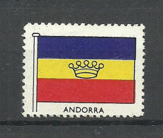 ANDORRA Flag Flagge Vignette Poster Stamp (*) - Stamps