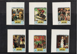 1972 Umm Al Qiwain, Mi-616B-621B : Paintings Napoleon Bonaparte Imperf Set MNH - Umm Al-Qiwain