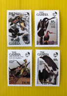 GAMBIA 1985 AUDUBON BIRDS SET OF 4 MINT NEVER HINGED SG CAT £7.25 - Gambie (1965-...)