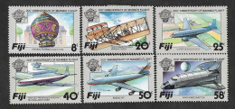 SD)1980 FIJI  BICENTENARY OF MANNED FLIGHT, 6 MINT STAMPS - Fiji (1970-...)