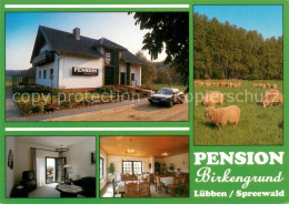 73716802 Luebben Spreewald Pension Birkengrund Gastraum Fremdenzimmer Schafherde - Luebben (Spreewald)