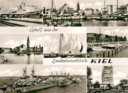 72953156 Kiel Hafen Hochseeschiff Segelboote Tirpitzmole Marine Kriegsschiff Hoc - Kiel