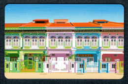 Singapore Travel Card Subway Train Bus Ticket Ezlink Unused Heritage Houses - Welt