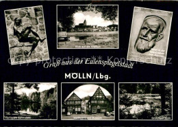 72951569 Moelln Lauenburg Eulenspiegelbrunnen Relief Altstadt Marktplatz Museum  - Mölln