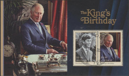 AUSTRALIA - USED - 2023 $2.40 King Charles III Birthday Souvenir Sheet - Gebraucht
